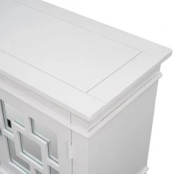 White Accent Storage Cabinet with Mirror Door by ATHMILE -ATHMILE Sales Store white athmile accent cabinets gzwf284088aak 44 1000