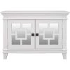 White Accent Storage Cabinet with Mirror Door by ATHMILE
