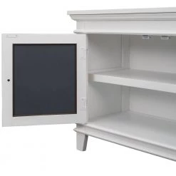 White Accent Storage Cabinet with Mirror Door by ATHMILE -ATHMILE Sales Store white athmile accent cabinets gzwf284088aak fa 1000