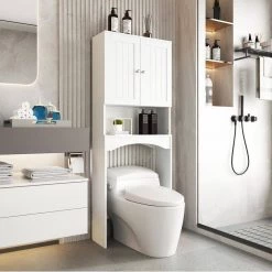 White Bathroom Storage Cabinet by ATHMILE 17 White Bathroom Storage Cabinet by ATHMILE -ATHMILE Sales Store white athmile accent cabinets gzx b2w20221320 31 1000