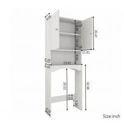 White Bathroom Storage Cabinet by ATHMILE 13 White Bathroom Storage Cabinet by ATHMILE -ATHMILE Sales Store white athmile accent cabinets gzx b2w20221320 4f 1000