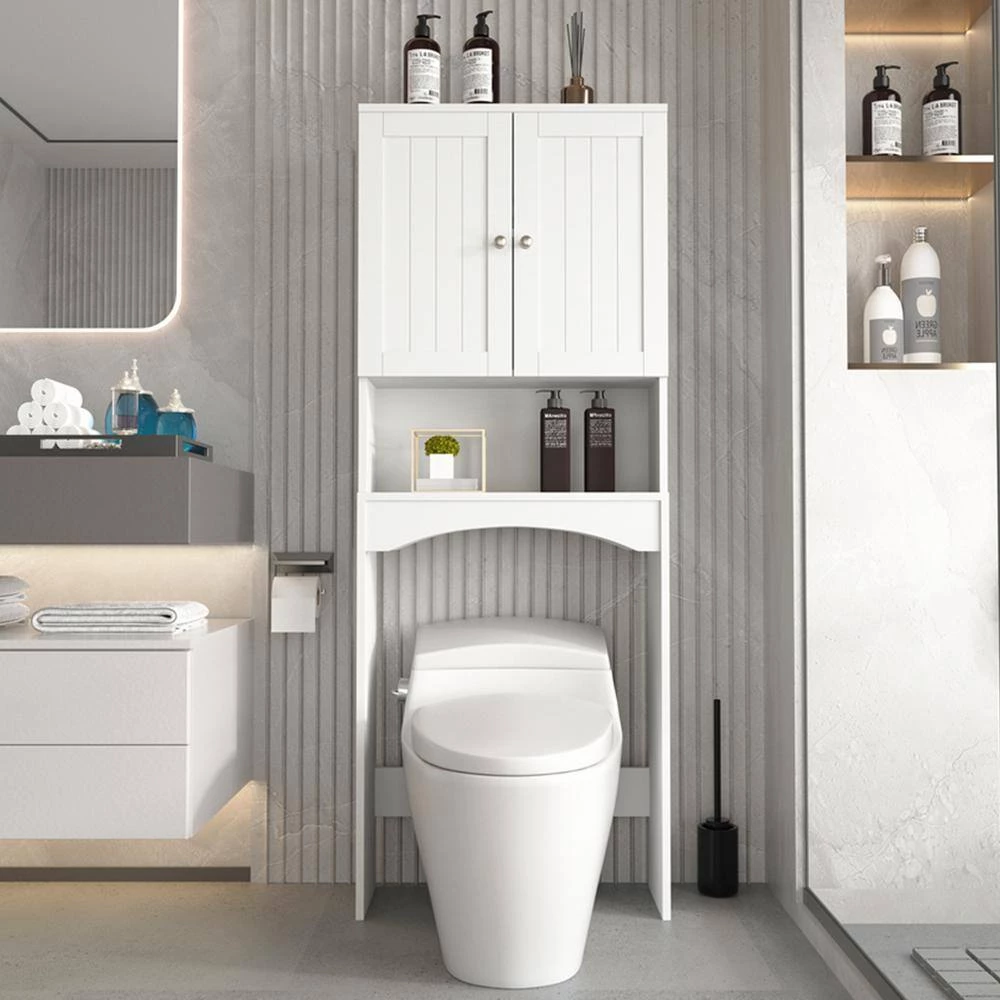 White Bathroom Storage Cabinet by ATHMILE 4 White Bathroom Storage Cabinet by ATHMILE - Image 4