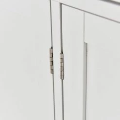 White Kitchen Island Cart with Solid Wood Top and Locking Wheels by ATHMILE -ATHMILE Sales Store white athmile bar carts gz b2w20220931 4f 1000