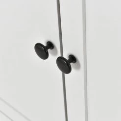 White Kitchen Island Cart with Solid Wood Top and Locking Wheels by ATHMILE -ATHMILE Sales Store white athmile bar carts gz b2w20220931 fa 1000