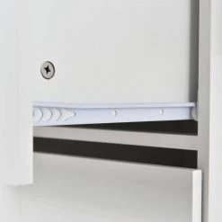 White Kitchen Island Cart with Solid Wood Top and Locking Wheels by ATHMILE -ATHMILE Sales Store white athmile bar carts gz b2w20220934 76 1000