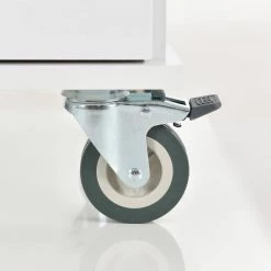 White Kitchen Island Cart with Solid Wood Top and Locking Wheels by ATHMILE -ATHMILE Sales Store white athmile bar carts gz b2w20220934 fa 1000