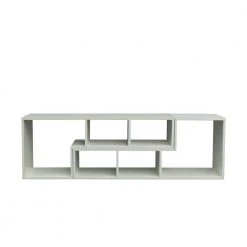 16.89 in. White 2-Shelf Standard Bookcase by ATHMILE