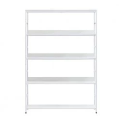 68.9 in. White 5-Shelf Standard Bookcase by ATHMILE