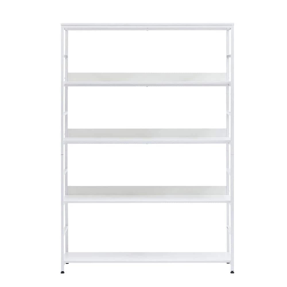68.9 in. White 5-Shelf Standard Bookcase by ATHMILE 1 68.9 in. White 5-Shelf Standard Bookcase by ATHMILE