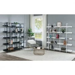 70.87 in. White 5-Shelf Standard Bookcase by ATHMILE -ATHMILE Sales Store white athmile bookcases bookshelves ccwf286176aak 1f 1000