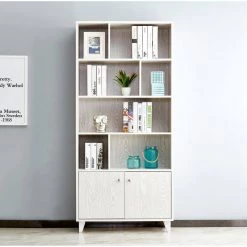 68 in. White 4-Shelf Standard Bookcase by ATHMILE 13 68 in. White 4-Shelf Standard Bookcase by ATHMILE -ATHMILE Sales Store white athmile bookcases bookshelves dsam180710 w 31 1000