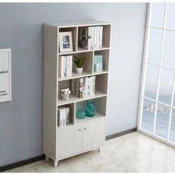 68 in. White 4-Shelf Standard Bookcase by ATHMILE 12 68 in. White 4-Shelf Standard Bookcase by ATHMILE -ATHMILE Sales Store white athmile bookcases bookshelves dsam180710 w 44 1000