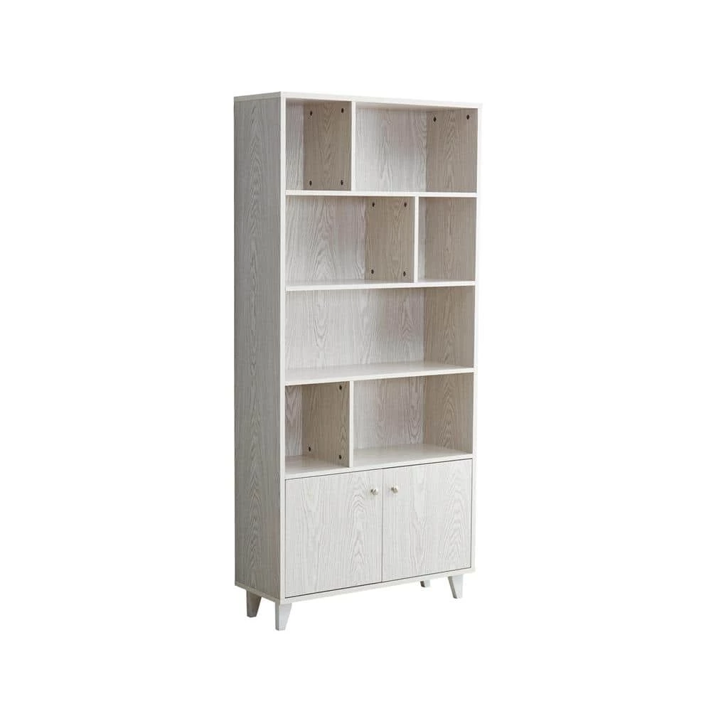 68 in. White 4-Shelf Standard Bookcase by ATHMILE 1 68 in. White 4-Shelf Standard Bookcase by ATHMILE