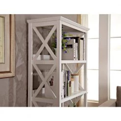 67 in. White 4-Shelf Standard Bookcase by ATHMILE 12 67 in. White 4-Shelf Standard Bookcase by ATHMILE -ATHMILE Sales Store white athmile bookcases bookshelves dsht 14009bwh 1f 1000
