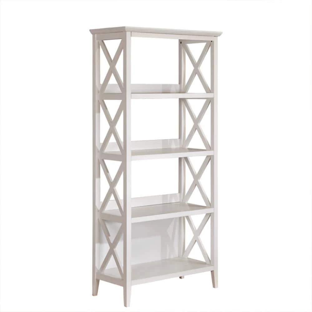 67 in. White 4-Shelf Standard Bookcase by ATHMILE 1 67 in. White 4-Shelf Standard Bookcase by ATHMILE