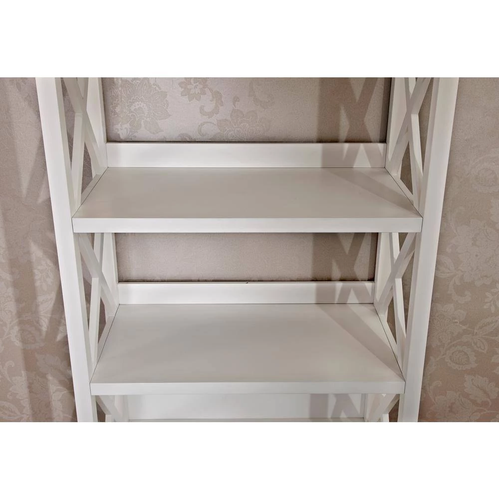 67 in. White 4-Shelf Standard Bookcase by ATHMILE 3 67 in. White 4-Shelf Standard Bookcase by ATHMILE - Image 3
