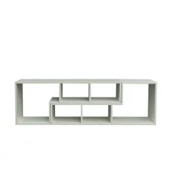 White 16.89 in. White Particle Board Bookcase for Home Furniture by ATHMILE