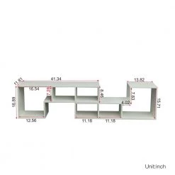 White 16.89 in. White Particle Board Bookcase for Home Furniture by ATHMILE -ATHMILE Sales Store white athmile bookcases bookshelves gz b2w20220256 c3 1000