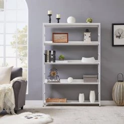 68.9 in. White 5-Tier Home Office Bookcase Open Bookshelf with Metal Frame by ATHMILE 15 68.9 in. White 5-Tier Home Office Bookcase Open Bookshelf with Metal Frame by ATHMILE -ATHMILE Sales Store white athmile bookcases bookshelves gz wf286173aak 31 1000