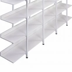 70.87 in. White 5-Tier Bookcase Home Office Open Bookshelf with Metal Frame by ATHMILE -ATHMILE Sales Store white athmile bookcases bookshelves gz wf286176aak 4f 1000
