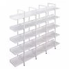 70.87 in. White 5-Tier Bookcase Home Office Open Bookshelf with Metal Frame by ATHMILE