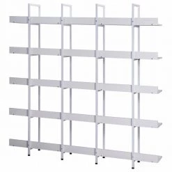 70.87 in. White 5-Tier Bookcase Home Office Open Bookshelf with Metal Frame by ATHMILE -ATHMILE Sales Store white athmile bookcases bookshelves gz wf286176aak 66 1000