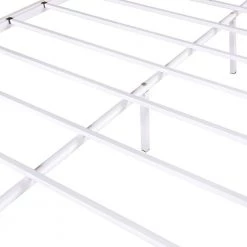 White Twin-Over-Full Metal Bunk Bed by ATHMILE -ATHMILE Sales Store white athmile bunk beds gz b2w20221008 4f 1000