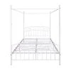 83.46 in. W White Non-Upholstered Metal Frame Twin Canopy Bed by ATHMILE