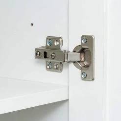 White High Wardrobe and Kitchen Cabinet with 2-Doors and 3-Partitions by ATHMILE -ATHMILE Sales Store white athmile coat racks gz b2w20220709 44 1000