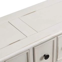 60 in. White Standard Rectangle Wood Console Table by ATHMILE -ATHMILE Sales Store white athmile console tables ccwf191870aak 4f 1000