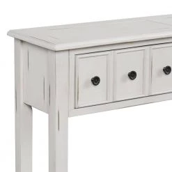60 in. White Standard Rectangle Wood Console Table by ATHMILE -ATHMILE Sales Store white athmile console tables ccwf191870aak c3 1000