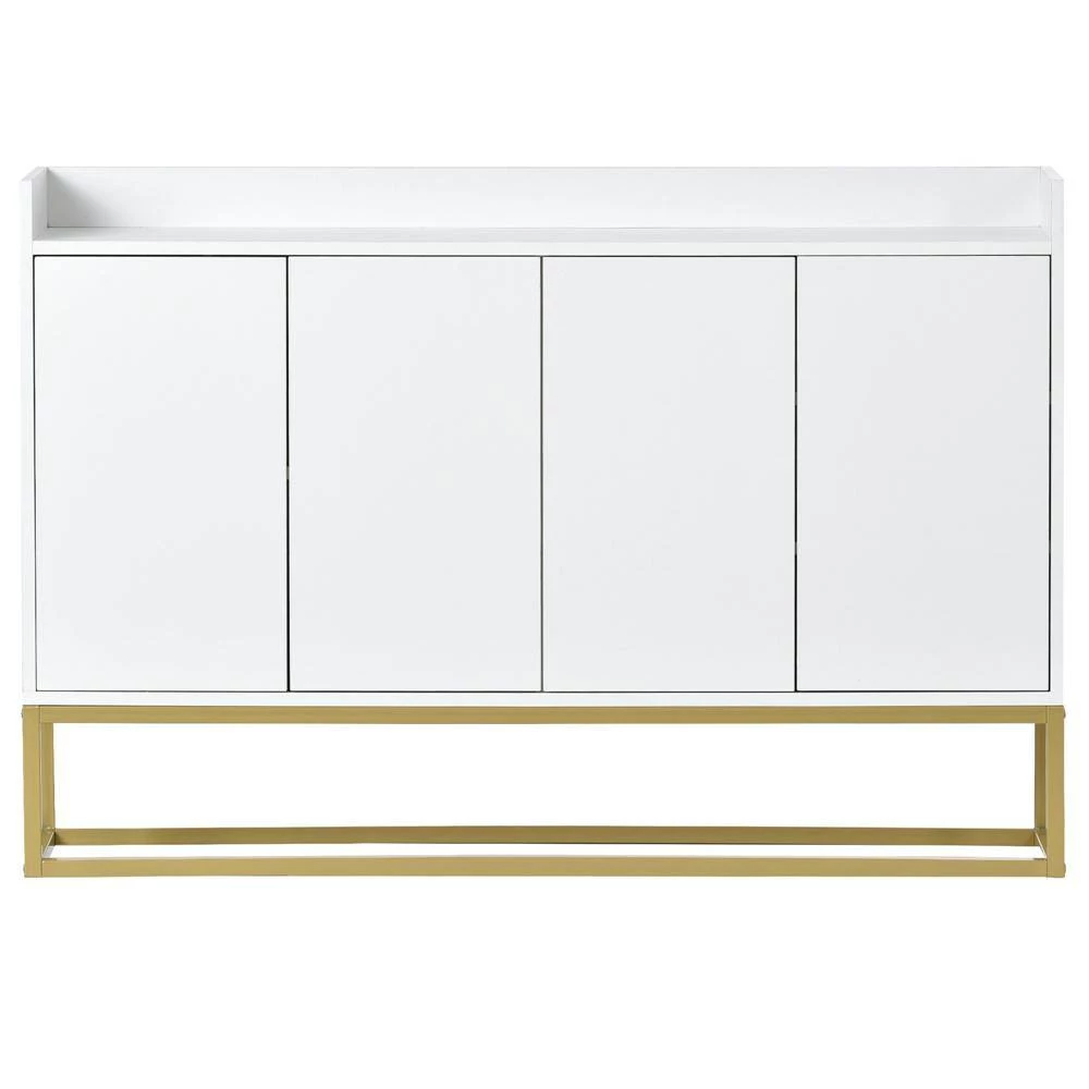 47 in. White Standard Rectangle Wood Console Table by ATHMILE 1 47 in. White Standard Rectangle Wood Console Table by ATHMILE