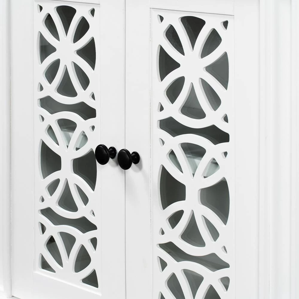 30.3 in. White Standard Rectangle Wood Console Table by ATHMILE 5 30.3 in. White Standard Rectangle Wood Console Table by ATHMILE - Image 5