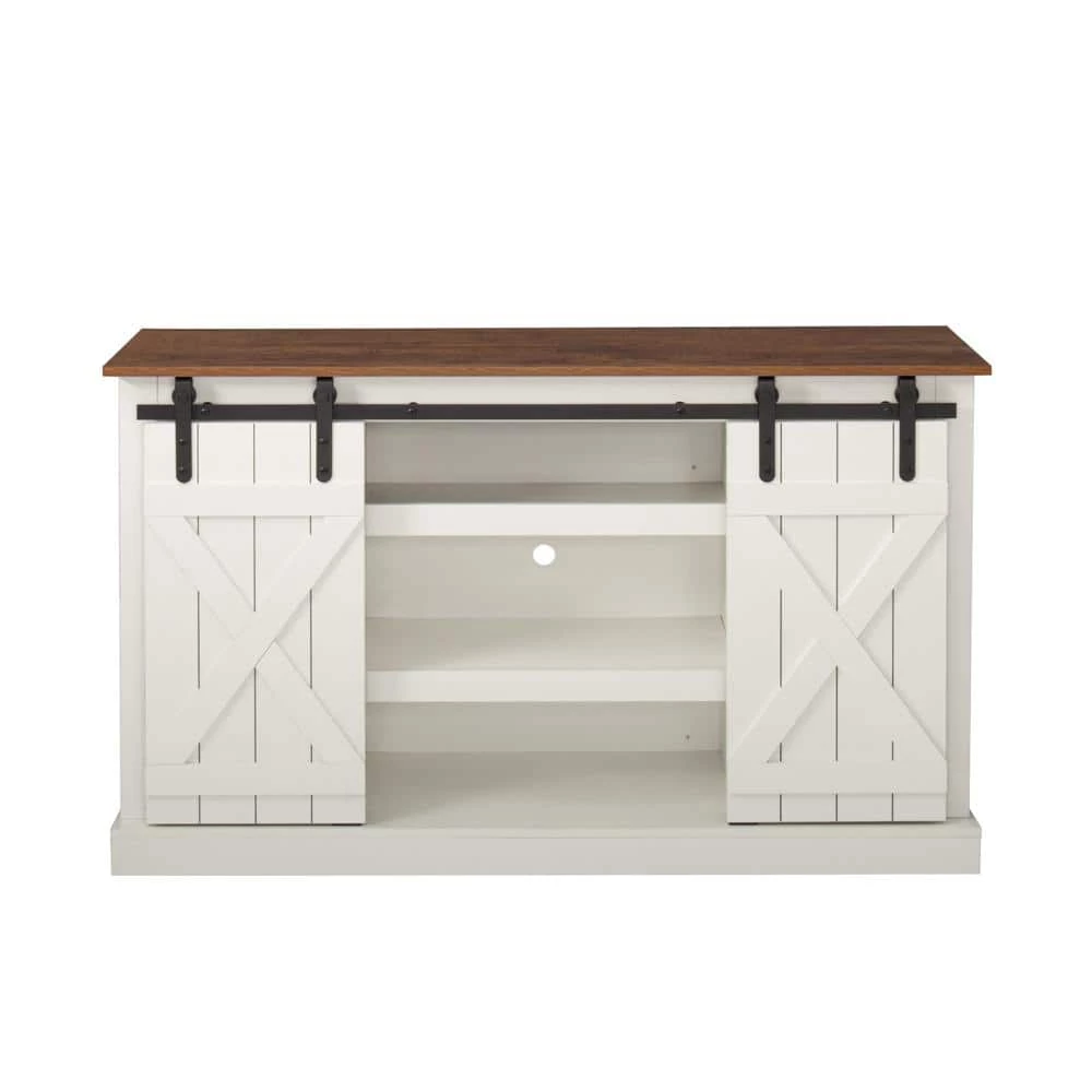 53.9 in. White Standard Rectangle MDF Console Table by ATHMILE 1 53.9 in. White Standard Rectangle MDF Console Table by ATHMILE