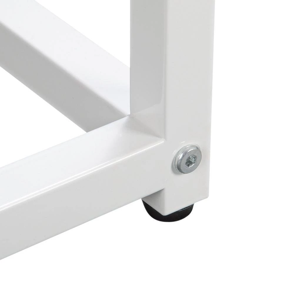 26.77 in. White Standard Rectangle Wood Console Table by ATHMILE 4 26.77 in. White Standard Rectangle Wood Console Table by ATHMILE - Image 4