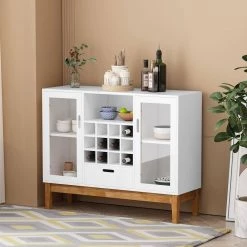 40 in. White Standard Rectangle Wood Console Table by ATHMILE -ATHMILE Sales Store white athmile console tables dsw75732163 31 1000