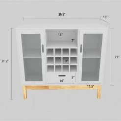 40 in. White Standard Rectangle Wood Console Table by ATHMILE -ATHMILE Sales Store white athmile console tables dsw75732163 4f 1000