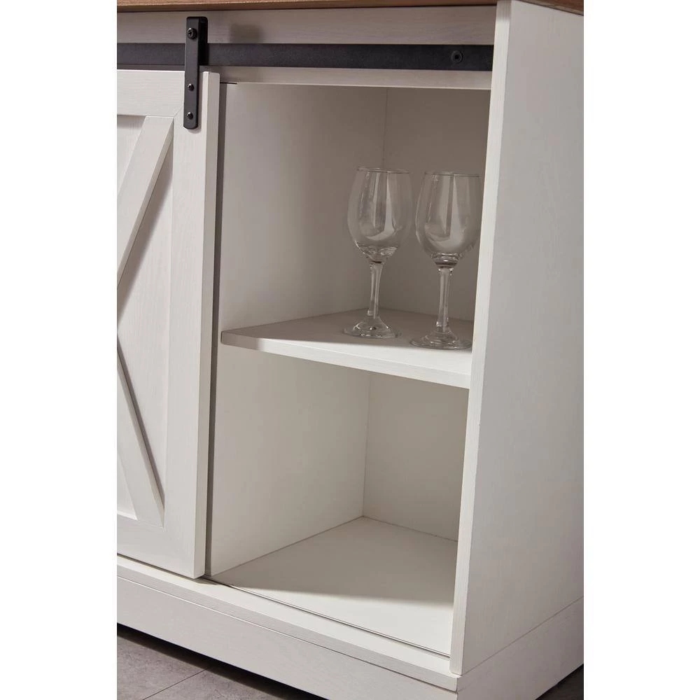 31.50 in. White Standard Rectangle Wood Console Table by ATHMILE 5 31.50 in. White Standard Rectangle Wood Console Table by ATHMILE - Image 5