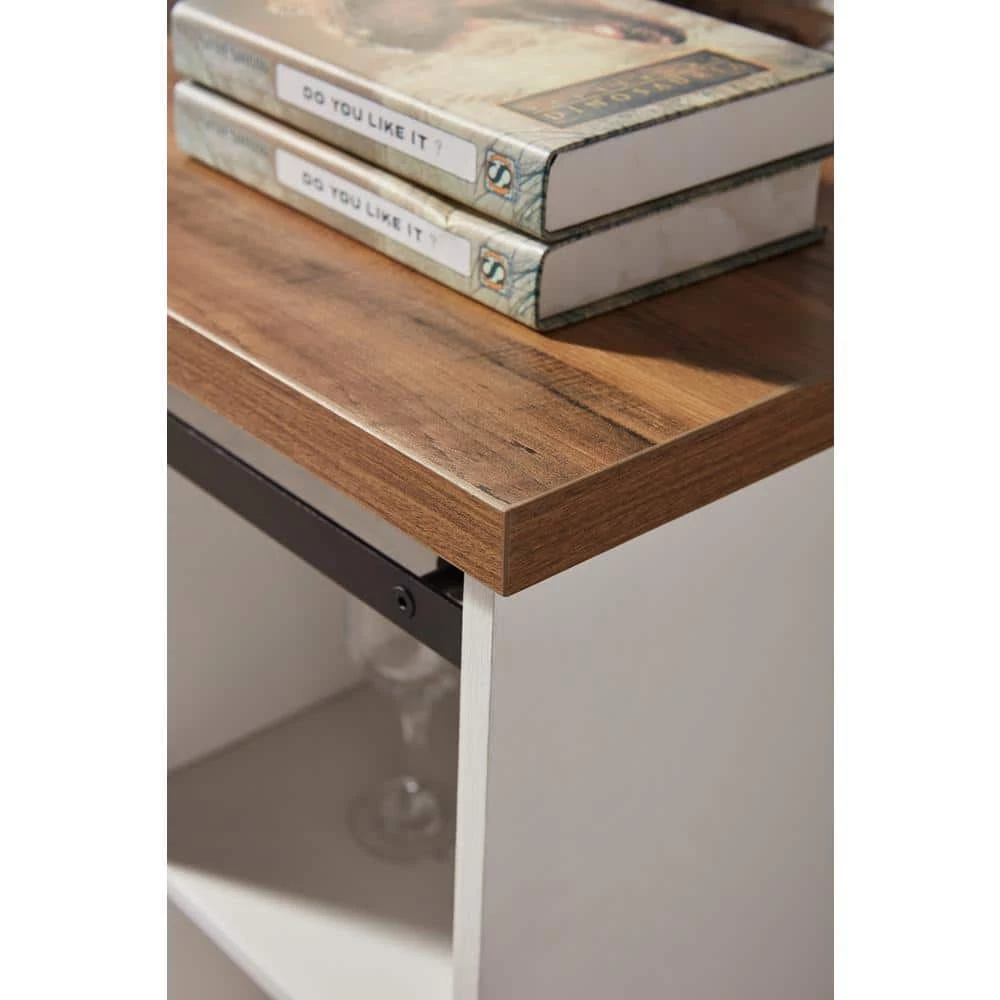 31.50 in. White Standard Rectangle Wood Console Table by ATHMILE 3 31.50 in. White Standard Rectangle Wood Console Table by ATHMILE - Image 3