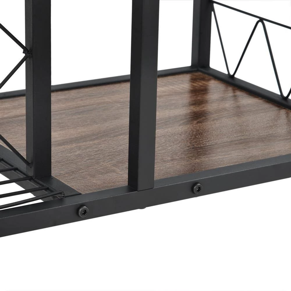 39.3 in. Brown Standard Rectangle Metal Console Table by ATHMILE 4 39.3 in. Brown Standard Rectangle Metal Console Table by ATHMILE - Image 4