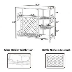 39.3 in. Brown Standard Rectangle Metal Console Table by ATHMILE 9 39.3 in. Brown Standard Rectangle Metal Console Table by ATHMILE -ATHMILE Sales Store white athmile console tables dswf285200aap c3 1000