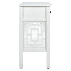 41.7 in. White Standard Rectangle Wood Console Table by ATHMILE -ATHMILE Sales Store white athmile console tables dswf289087aak 44 1000