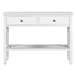 41.7 in. White Standard Rectangle Wood Console Table by ATHMILE