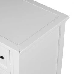 43 in. White Rectangle Wood Console Table with 4-Drawers, 1 Cabinet and 1-Shelf by ATHMILE -ATHMILE Sales Store white athmile console tables gz b2w20220241 fa 1000