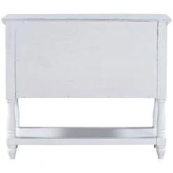 39.4 in. White Rectangle Wood Console Table with 4-Drawers, 1 Cabinet and 1-Shelf by ATHMILE 18 39.4 in. White Rectangle Wood Console Table with 4-Drawers, 1 Cabinet and 1-Shelf by ATHMILE -ATHMILE Sales Store white athmile console tables gz b2w20220400 44 1000