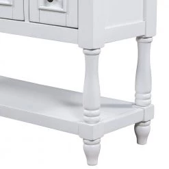 39.4 in. White Rectangle Wood Console Table with 4-Drawers, 1 Cabinet and 1-Shelf by ATHMILE 19 39.4 in. White Rectangle Wood Console Table with 4-Drawers, 1 Cabinet and 1-Shelf by ATHMILE -ATHMILE Sales Store white athmile console tables gz b2w20220400 fa 1000