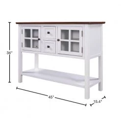 45 in. White Modern Rectangle Wood Console Table with 2-Drawers, 2-Cabinets and 1-Shelf by ATHMILE 12 45 in. White Modern Rectangle Wood Console Table with 2-Drawers, 2-Cabinets and 1-Shelf by ATHMILE -ATHMILE Sales Store white athmile console tables gz b2w20220531 40 1000