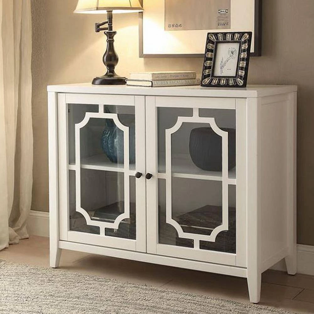 34 in. White Standard Rectangle Wood Console Table by ATHMILE 6 34 in. White Standard Rectangle Wood Console Table by ATHMILE - Image 6