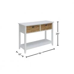 44 in. White Standard Rectangle Wood Console Table by ATHMILE 8 44 in. White Standard Rectangle Wood Console Table by ATHMILE -ATHMILE Sales Store white athmile console tables gz b2w20220792 40 1000