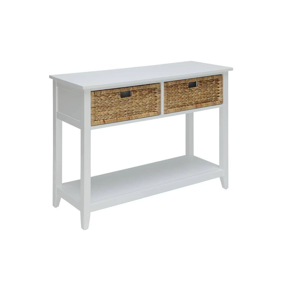 44 in. White Standard Rectangle Wood Console Table by ATHMILE 5 44 in. White Standard Rectangle Wood Console Table by ATHMILE - Image 5